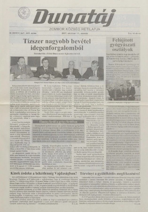 Dunatáj, 9. évf. 2007. október 17. 445. sz.
