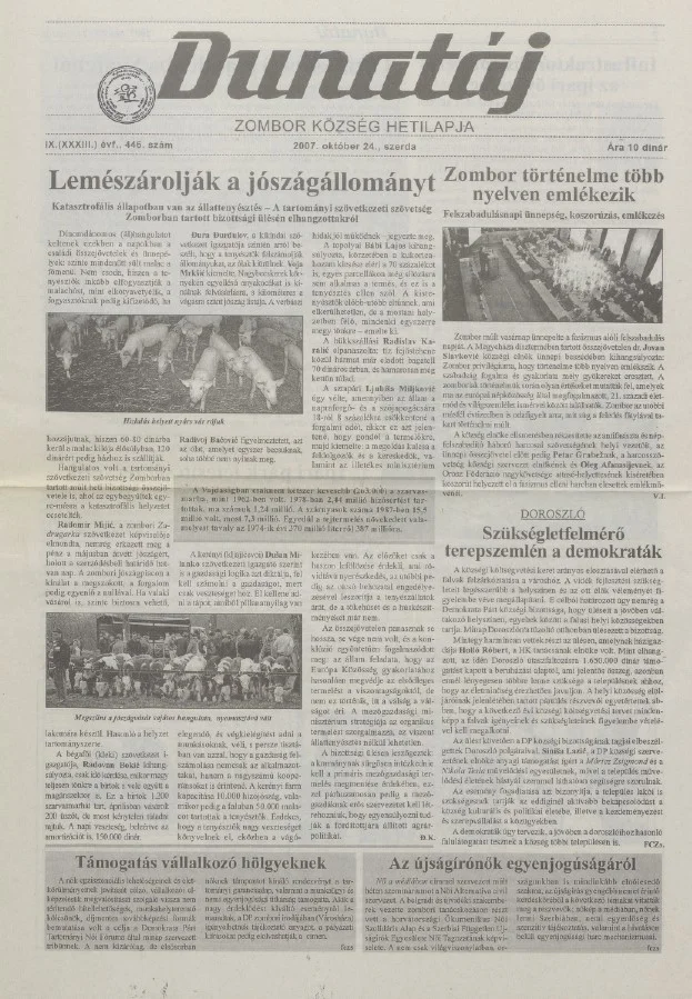 Dunatáj, 9. évf. 2007. október 24. 446. sz.