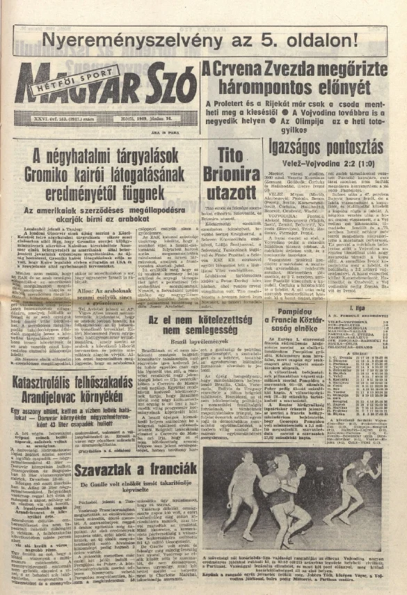 Magyar Szó, 26. évf. 1969. június 16. 163. sz.