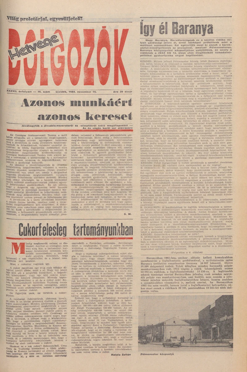 Dolgozók, 38. évf. 1984. november 15. 46. sz.