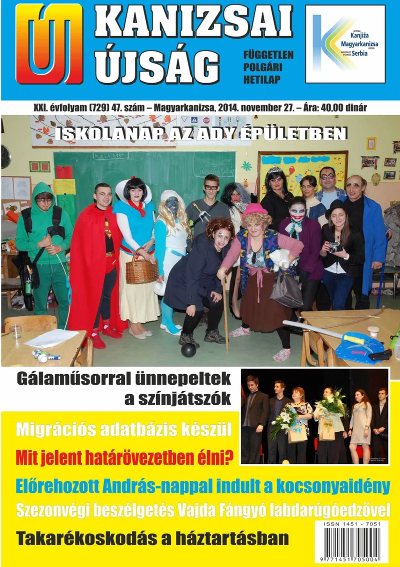 Új Kanizsai Újság, 21. évf. 2014. november 27. 47. sz.
