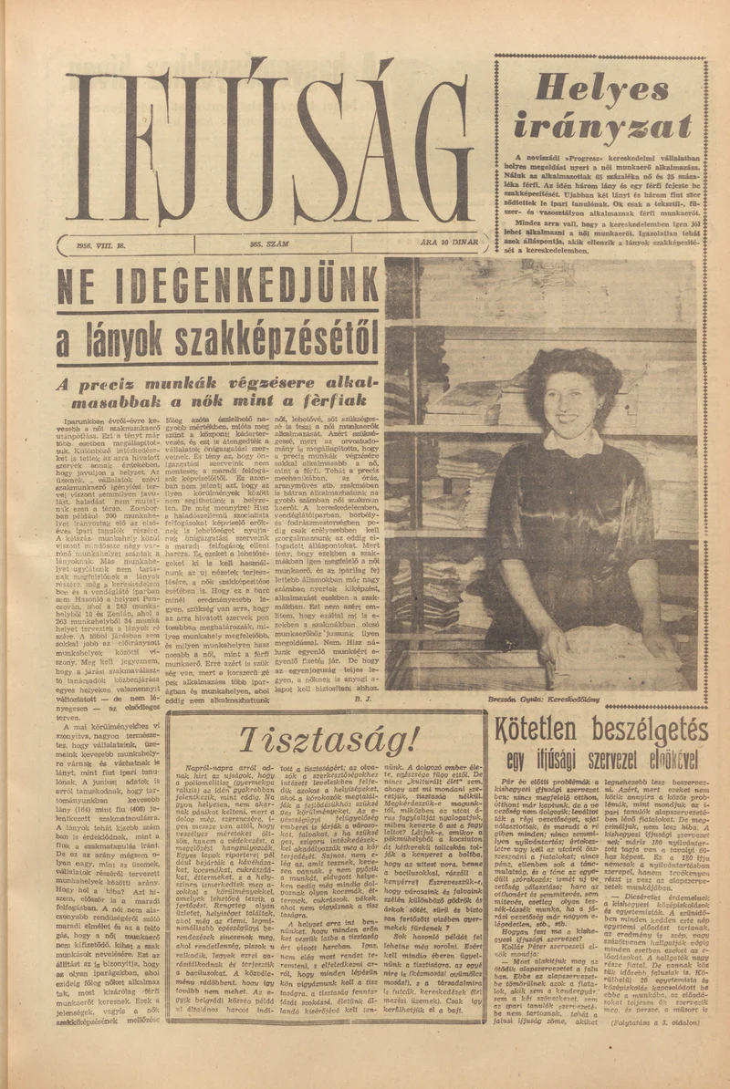 Ifjúság, 12. évf. 1956. augusztus 18. 565. sz.