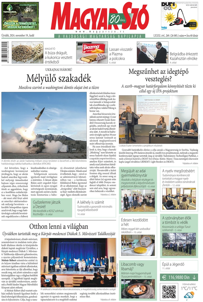 Magyar Szó, 81. évf. 2024. november 19. 269. sz. 1–20. oldal