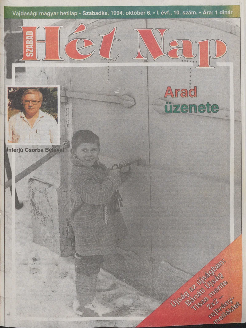 Szabad Hét Nap, 1. évf. 1994. október 6. 10. sz.