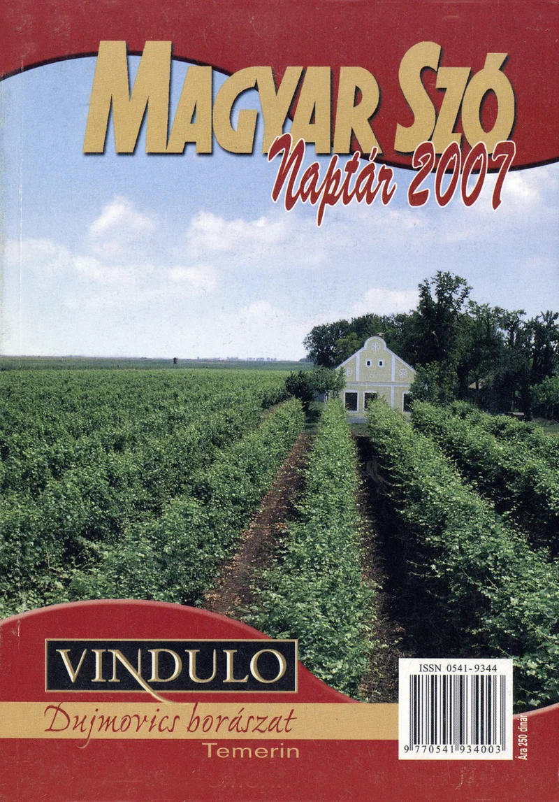 Magyar Szó Naptár, 54. évf. 2007. 54. sz.