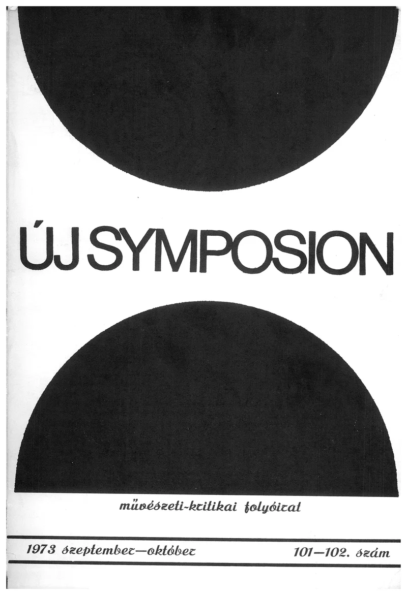 Új Symposion, 9. évf. 1973. szeptember – október. 101–102. sz. 979–1028. oldal