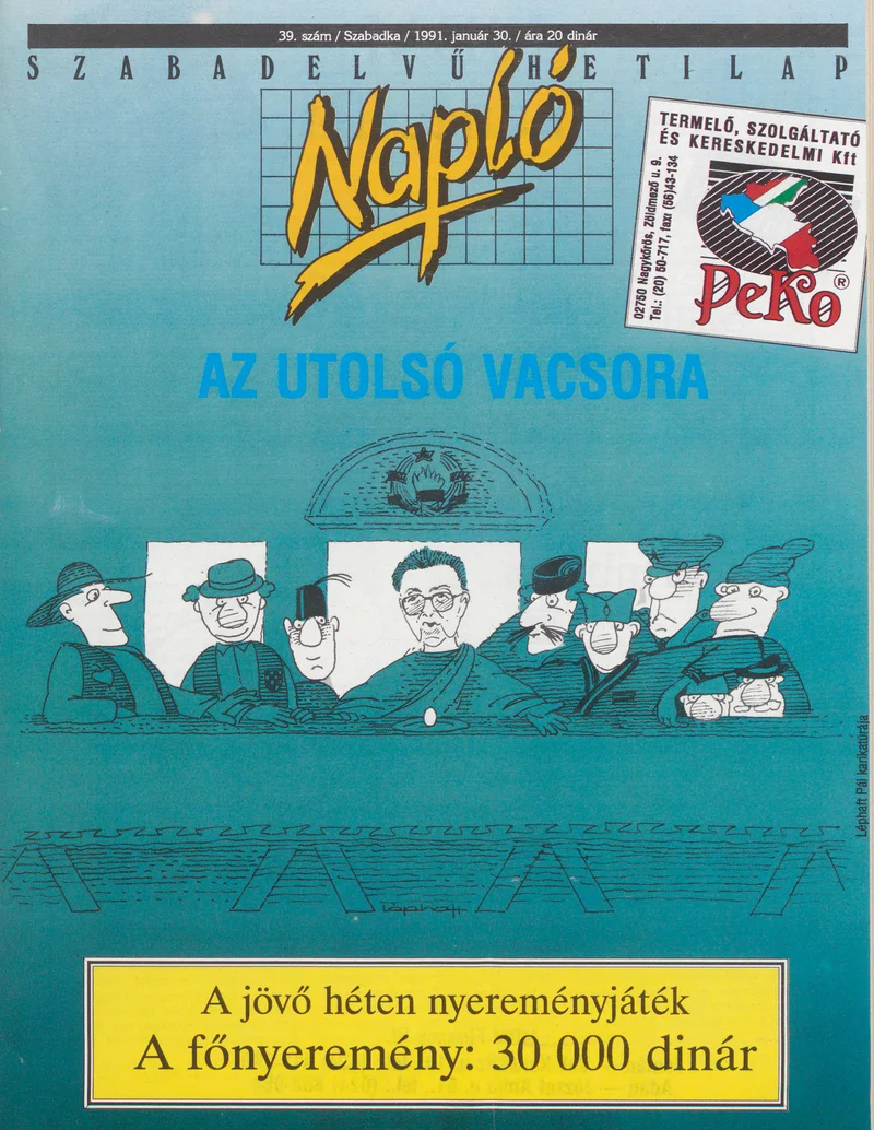 Napló - Szabadelvű hetilap, 2. évf. 1991. január 30. 39. sz.