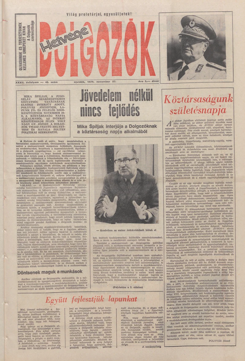 Dolgozók, 33. évf. 1979. november 27. 48. sz.
