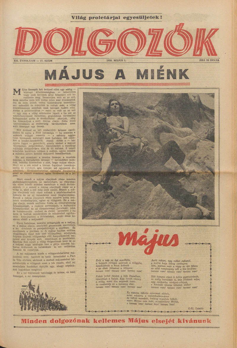 Dolgozók, 12. évf. 1958. május 1. 17. sz.