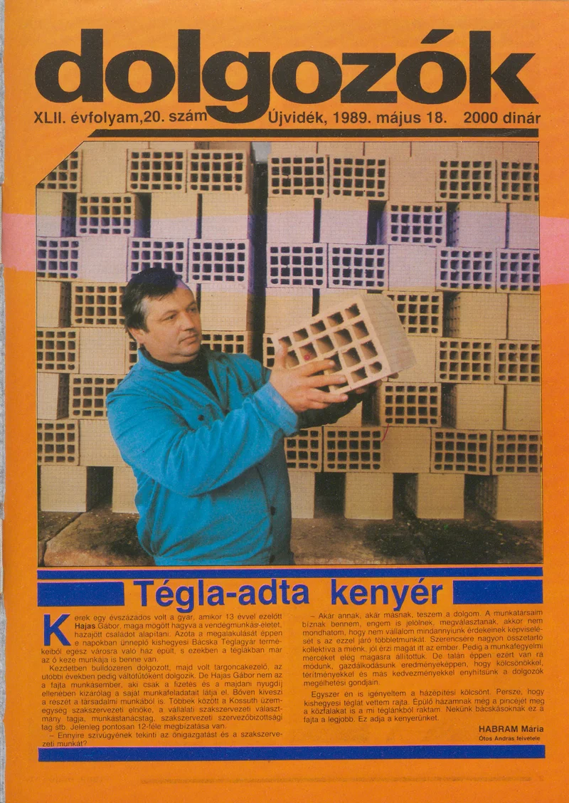 Dolgozók, 43. évf. 1989. május 18. 20. sz.