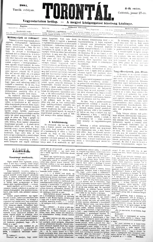 Torontál, 10. évf. 1881. január 27. 4. sz.
