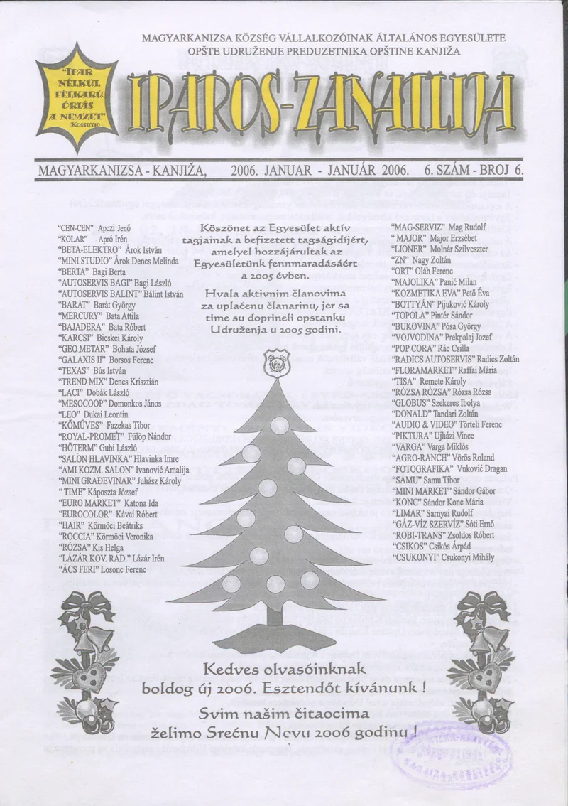 Iparos-Zanatlija 2006. január. 6. sz.