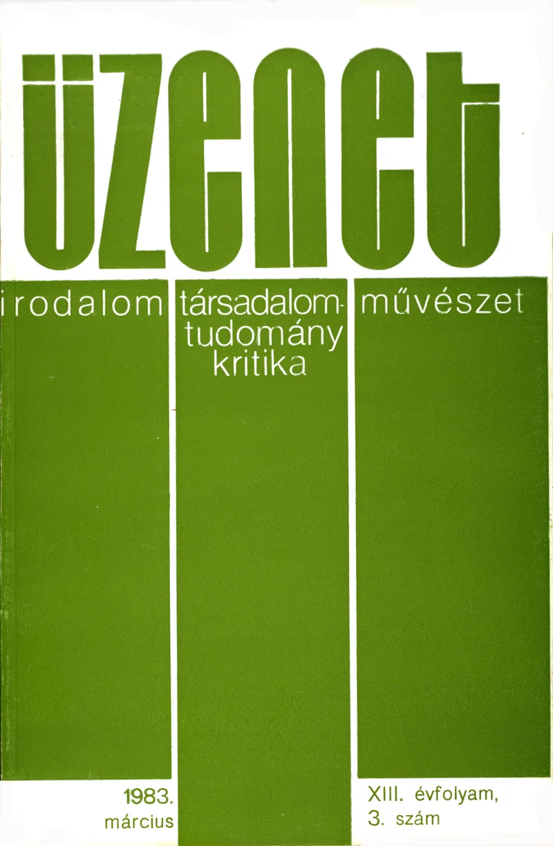 Üzenet, 13. évf. 1983. március. 3. sz. 67–128. oldal