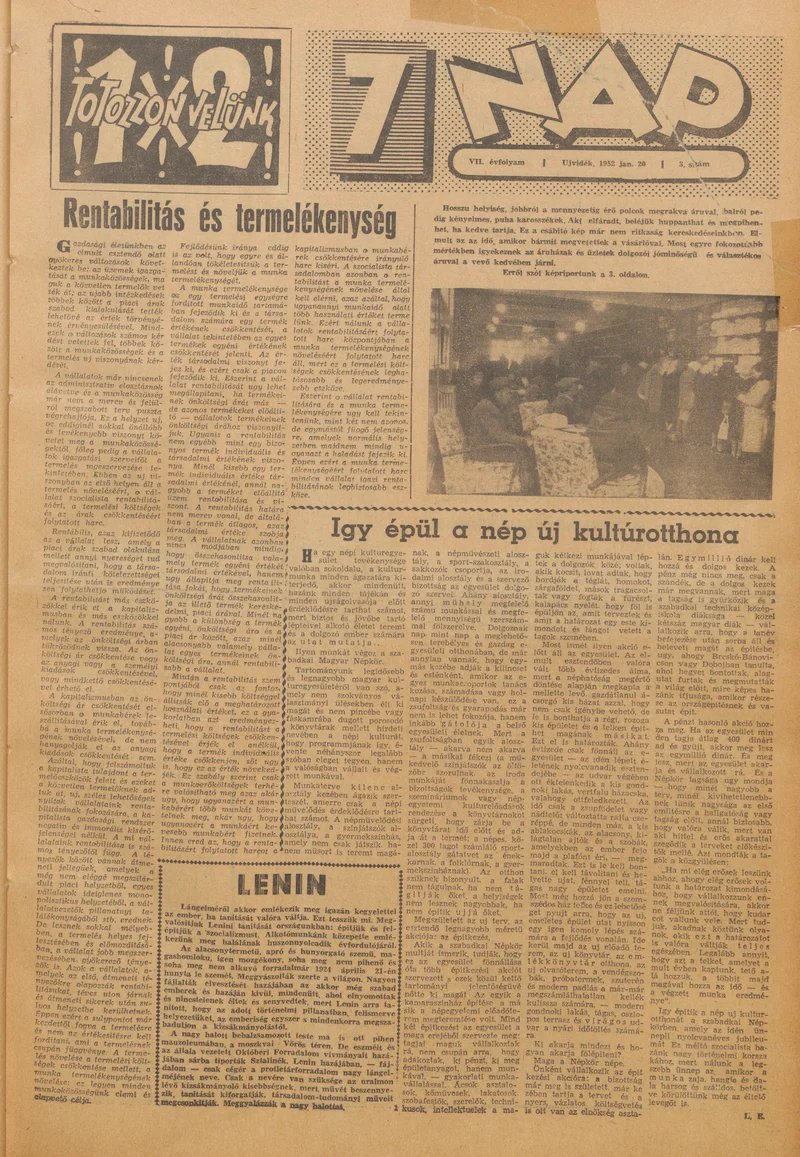7 Nap, 7. évf. 1952. január 20. 3. sz. 1–12. oldal