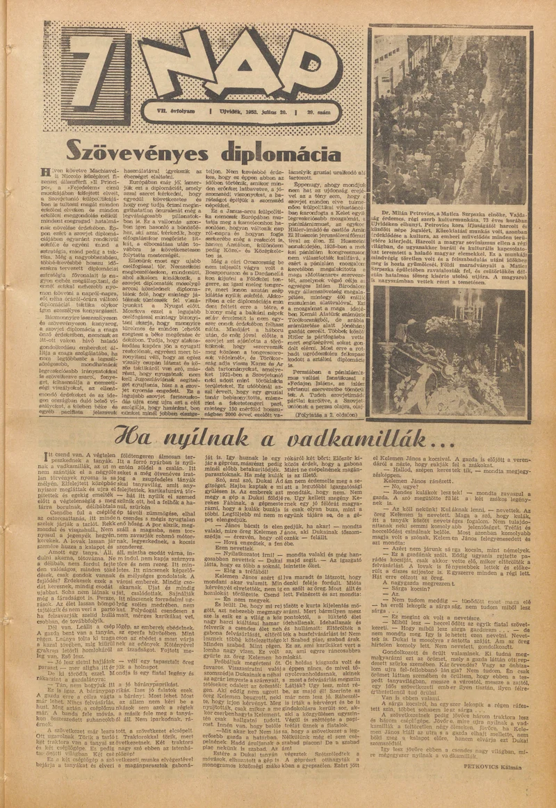 7 Nap, 7. évf. 1952. július 20. 29. sz. 1–12. oldal