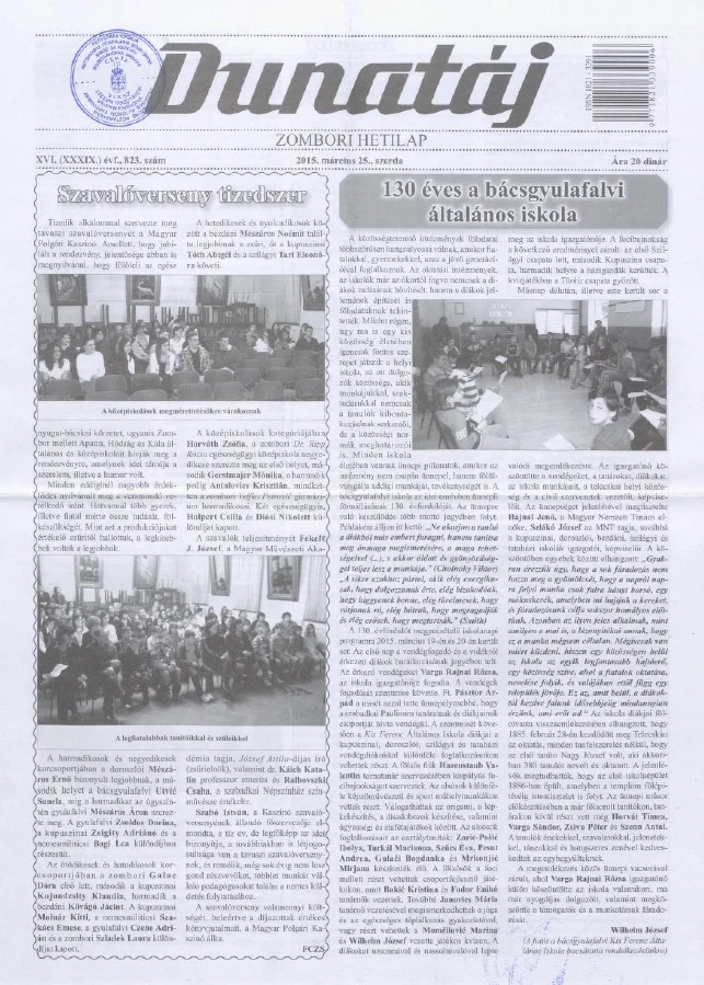 Dunatáj, 17. évf. 2015. március 25. 823. sz.