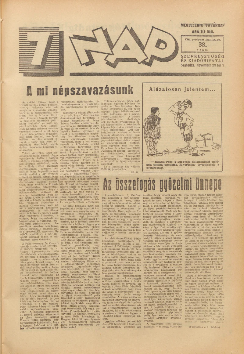 7 Nap, 8. évf. 1953. szeptember 20. 38. sz. 1–16. oldal