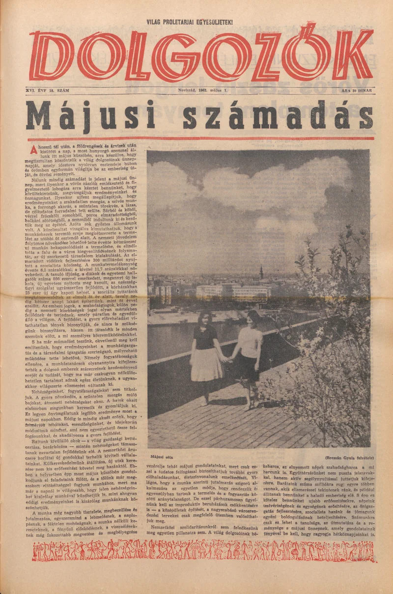 Dolgozók, 16. évf. 1962. május 1. 18. sz.