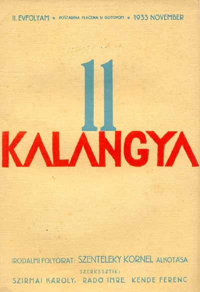 Kalangya, 2. évf. 1933. november. 11. sz. 661–732. oldal