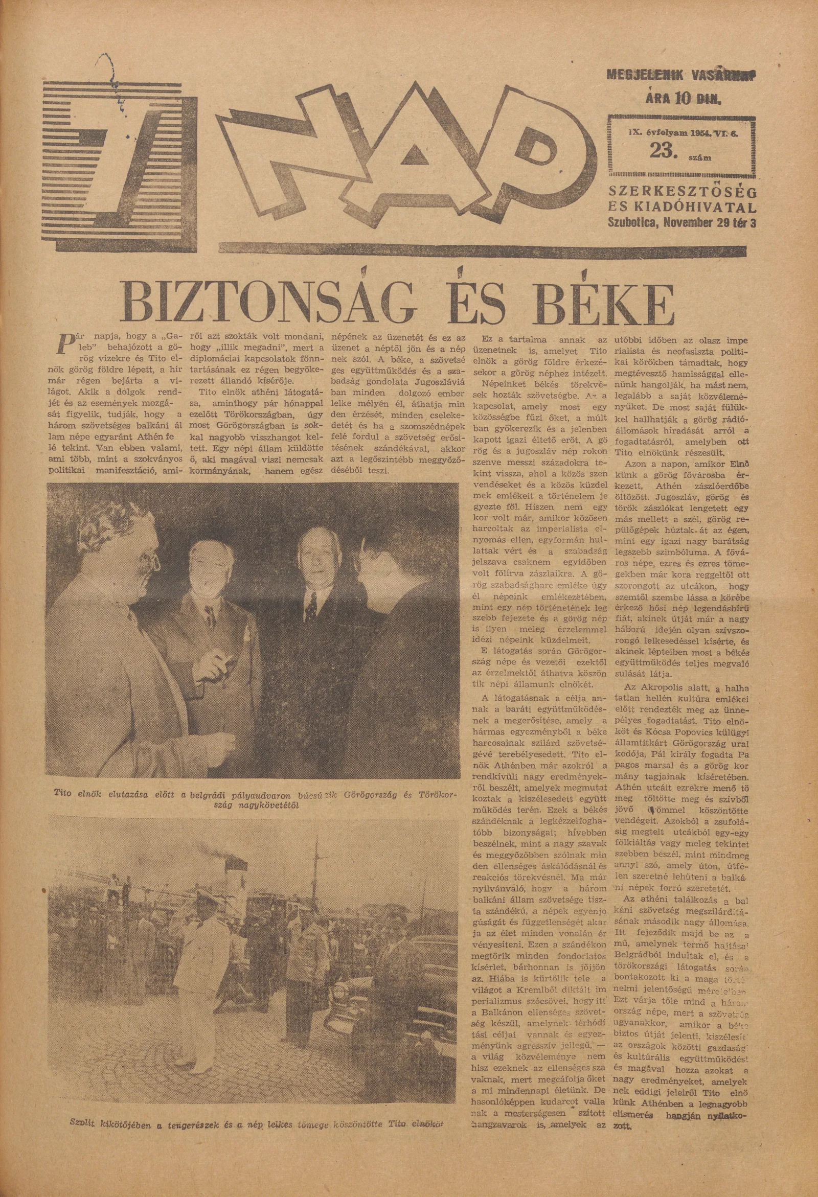 7 Nap, 9. évf. 1954. június 6. 23. sz. 1–16. oldal