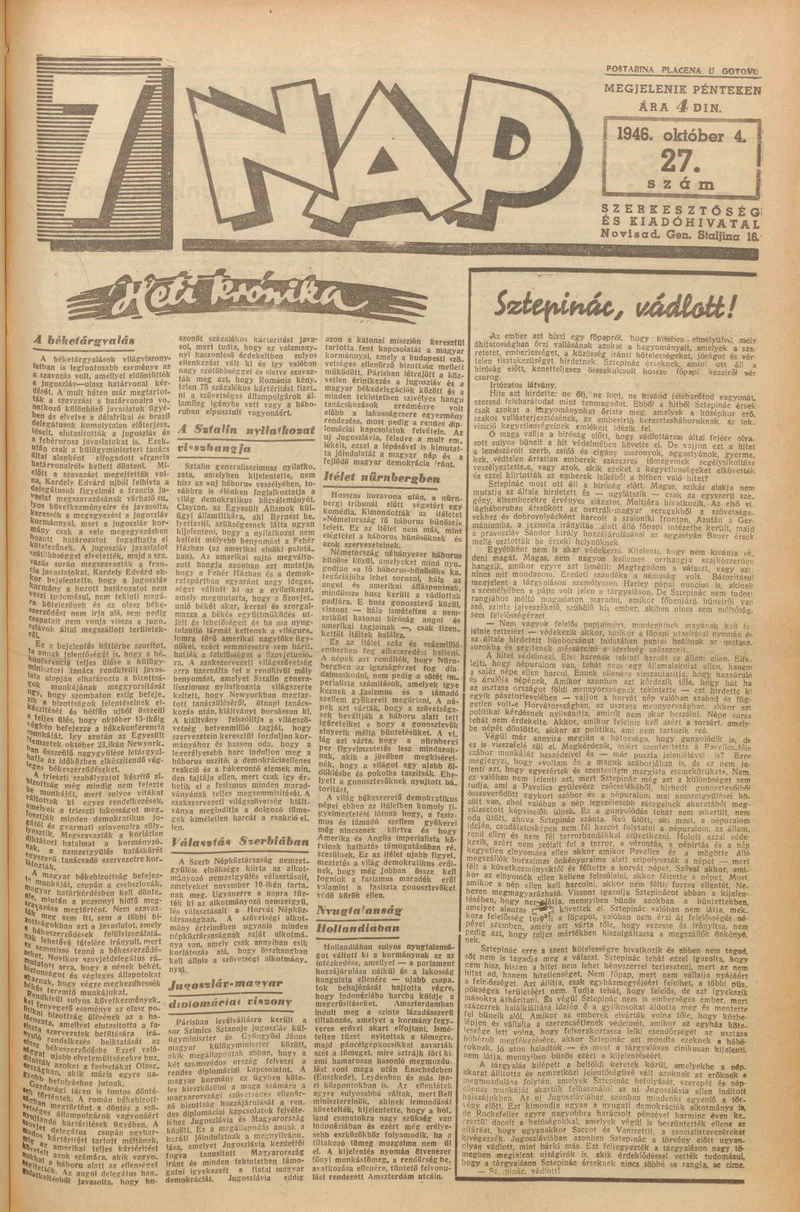 7 Nap, 1. évf. 1946. október 4. 27. sz. 1–10. oldal