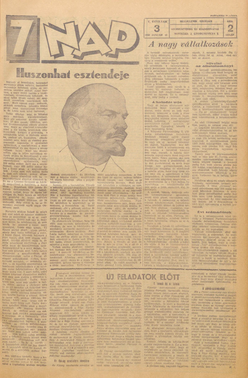 7 Nap, 5. évf. 1950. január 18. 3. sz. 1–4. oldal