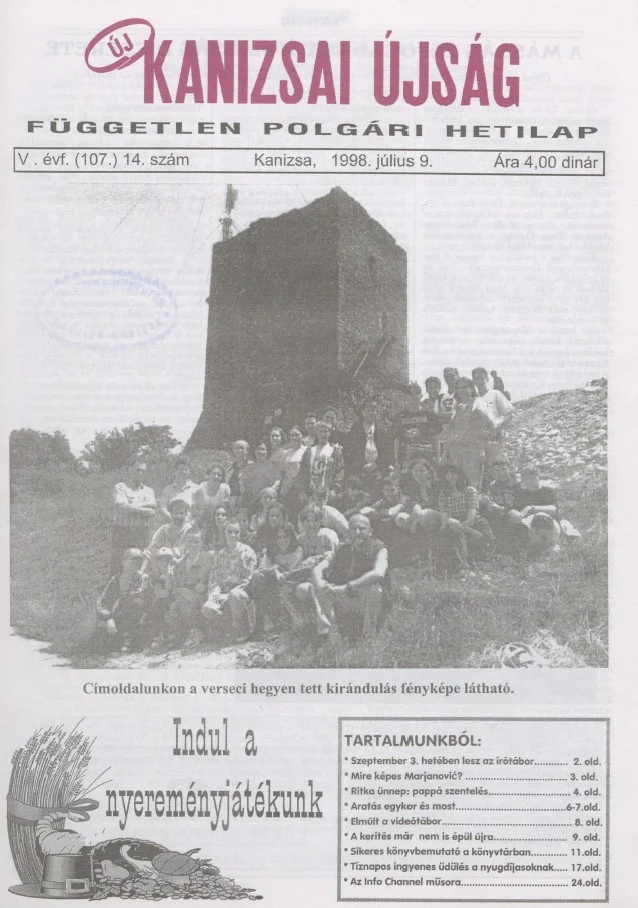 Új Kanizsai Újság, 5. évf. 1998. július 9. 14. sz.