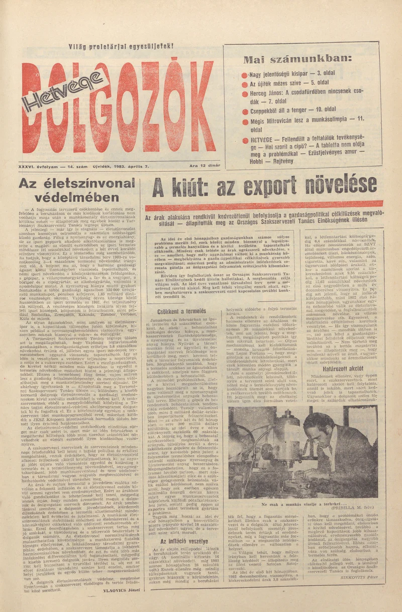 Dolgozók, 37. évf. 1983. április 7. 14. sz.