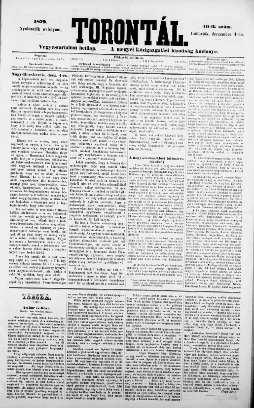 Torontál, 8. évf. 1879. december 4. 49. sz.