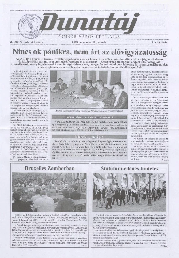 Dunatáj, 11. évf. 2009. november 18. 554. sz.