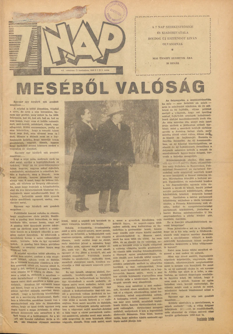 7 Nap, 11. évf. 1956. január 1. 1. sz.