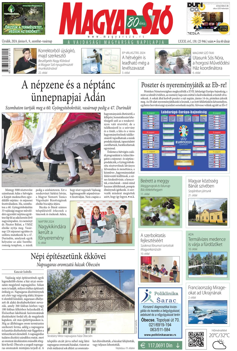 Magyar Szó, 81. évf. 2024. június 8. – 9. 130. sz. 1–20. oldal