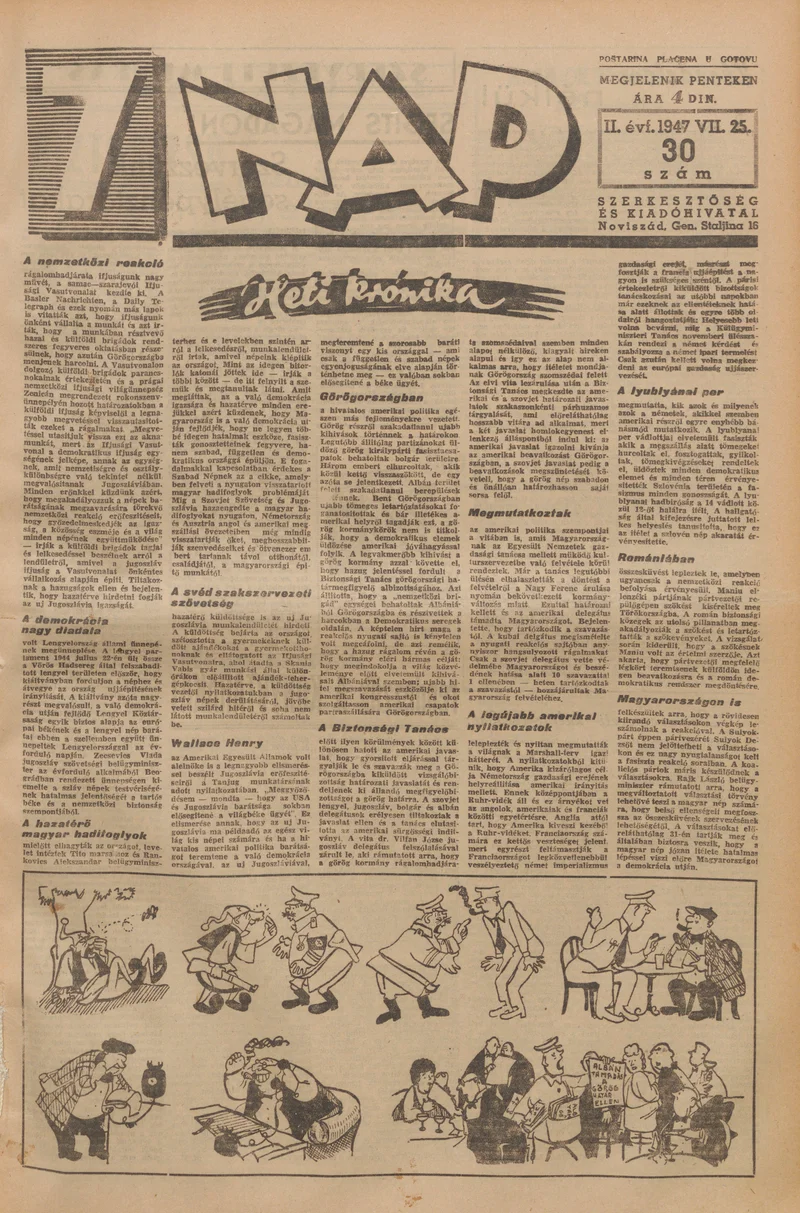 7 Nap, 2. évf. 1947. július 25. 30. sz. 1–10. oldal