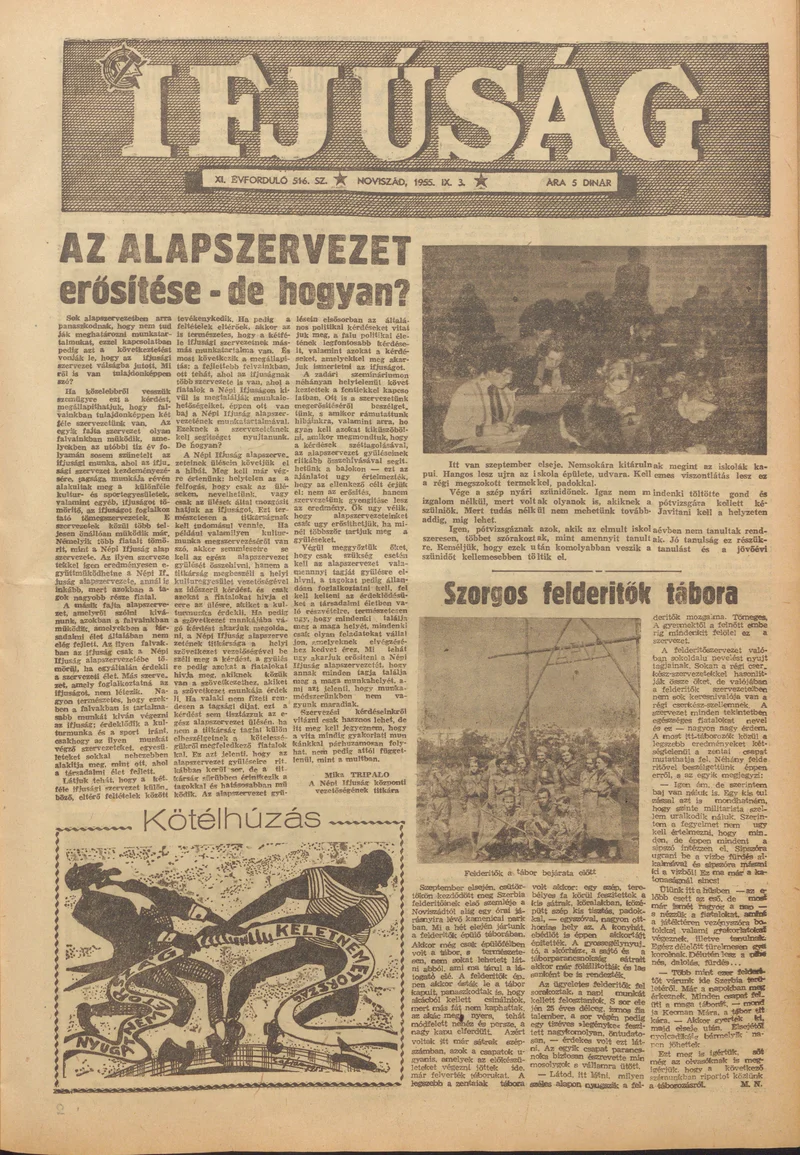 Ifjúság, 11. évf. 1955. szeptember 3. 516. sz.
