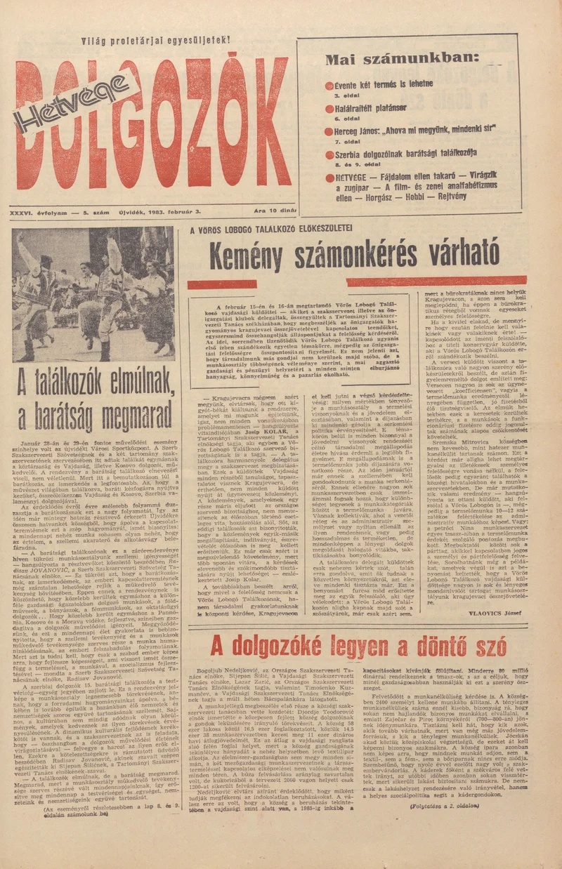 Dolgozók, 37. évf. 1983. február 3. 5. sz.