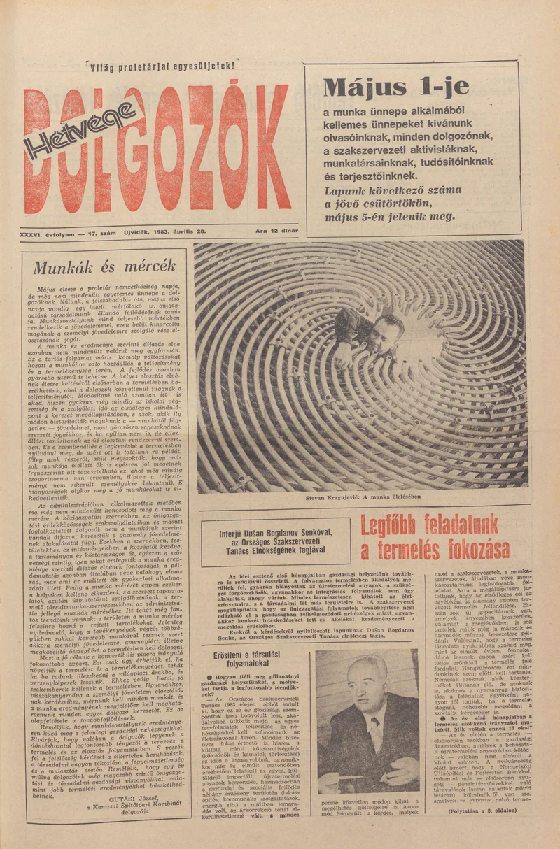 Dolgozók, 37. évf. 1983. április 28. 17. sz.