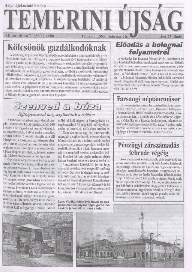 Temerini Újság, 12. évf. 2006. február 16. 7. sz.