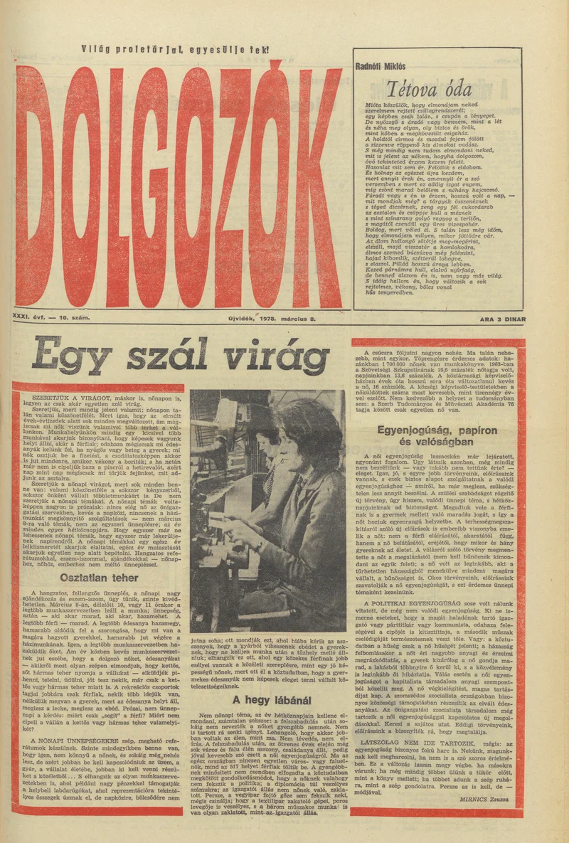 Dolgozók, 32. évf. 1978. március 8. 10. sz.