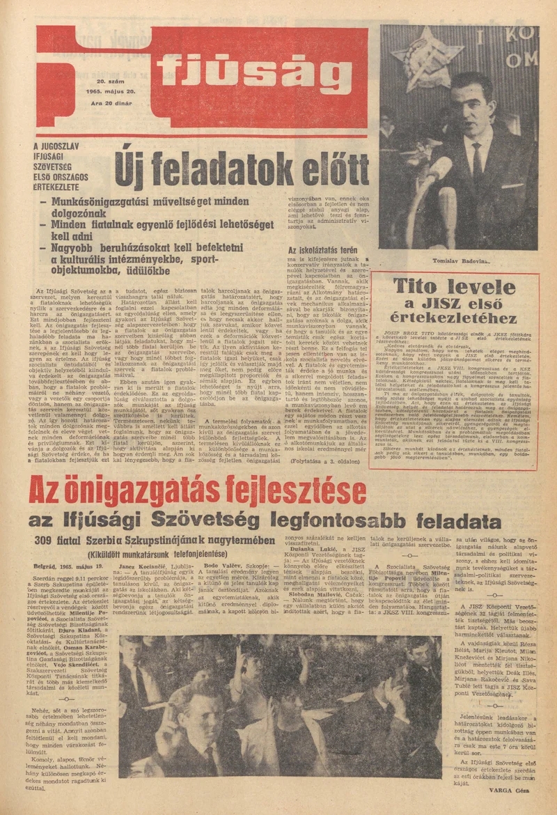 Ifjúság, 21. évf. 1965. május 20. 20. sz.