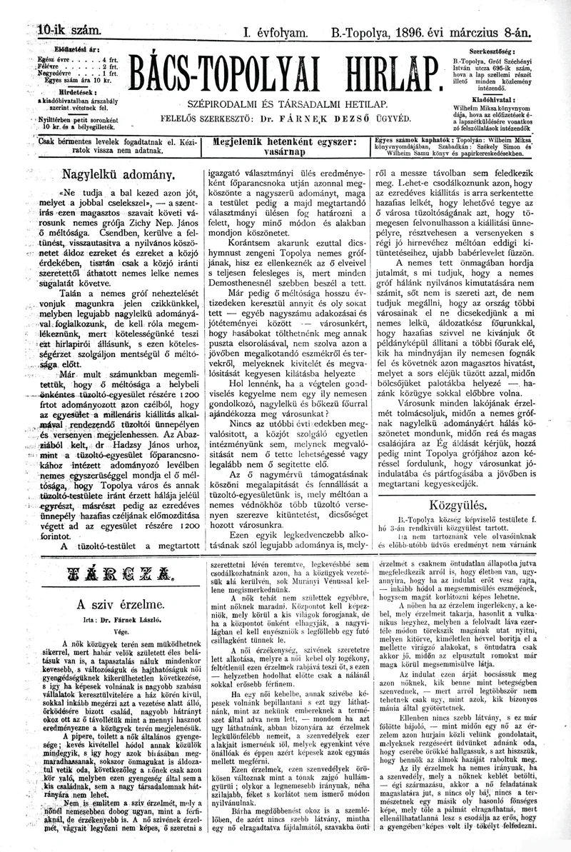 Bács-Topolyai Hirlap, 1. évf. 1896. március 8. 10. sz.
