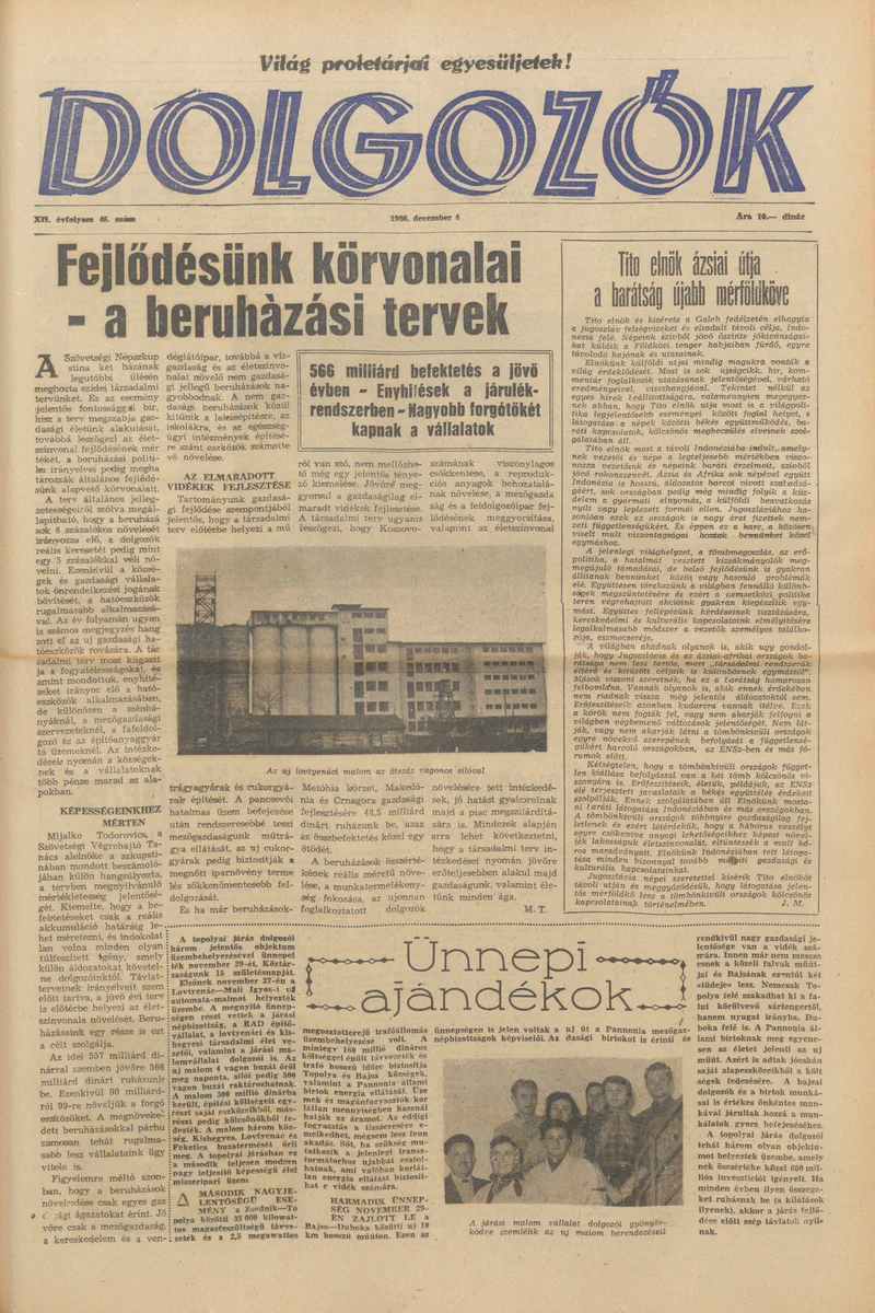 Dolgozók, 12. évf. 1958. december 6. 48. sz.