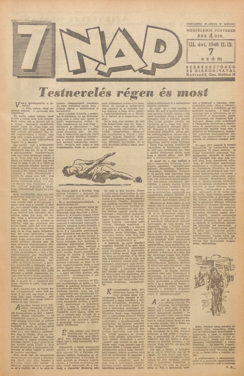 7 Nap, 3. évf. 1948. február 13. 7. sz. 1–10. oldal