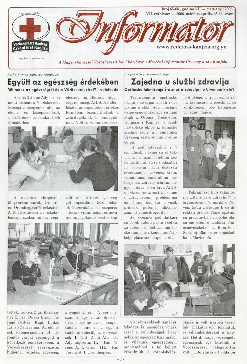 Informator, 7. évf. 2006. március 1. – április 1. 65–66. sz.
