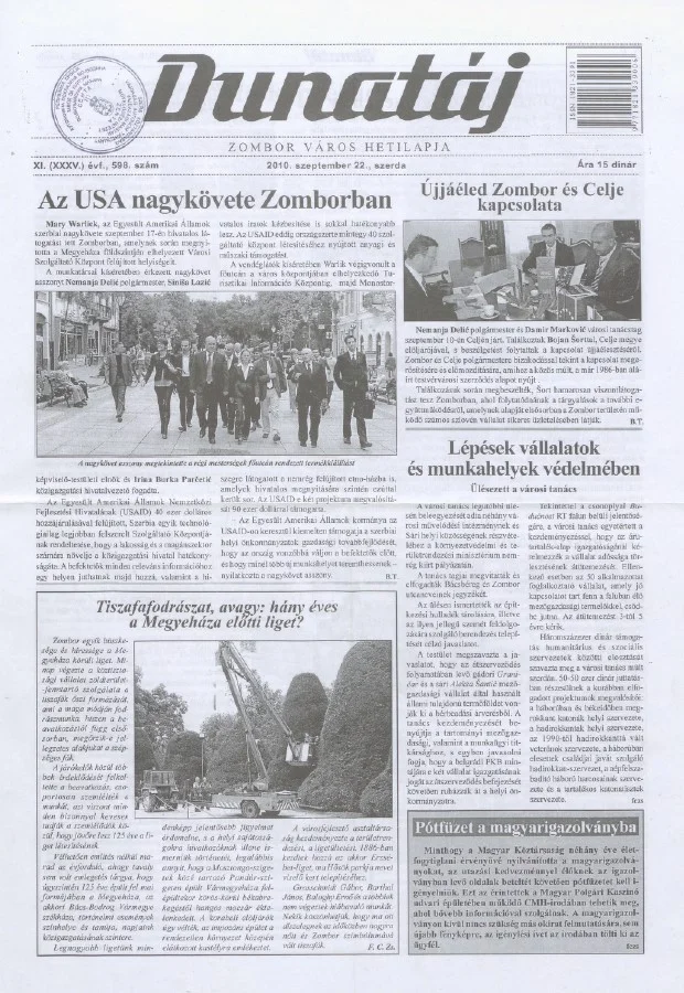 Dunatáj, 12. évf. 2010. szeptember 22. 598. sz.
