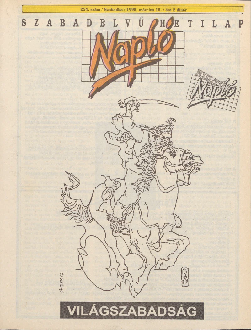 Napló - Szabadelvű hetilap, 6. évf. 1995. március 15. 254. sz.