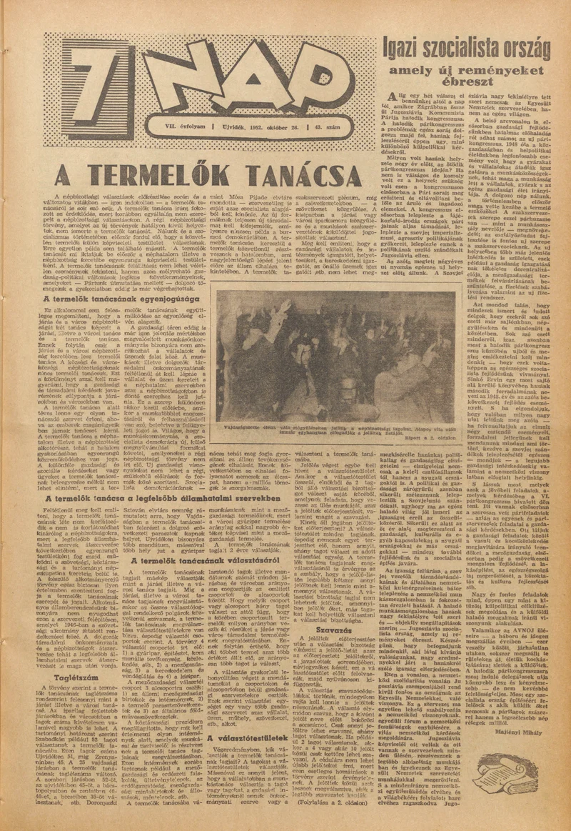 7 Nap, 7. évf. 1952. október 26. 43. sz. 1–12. oldal