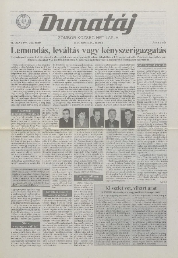 Dunatáj, 6. évf. 2004. április 21. 263. sz.