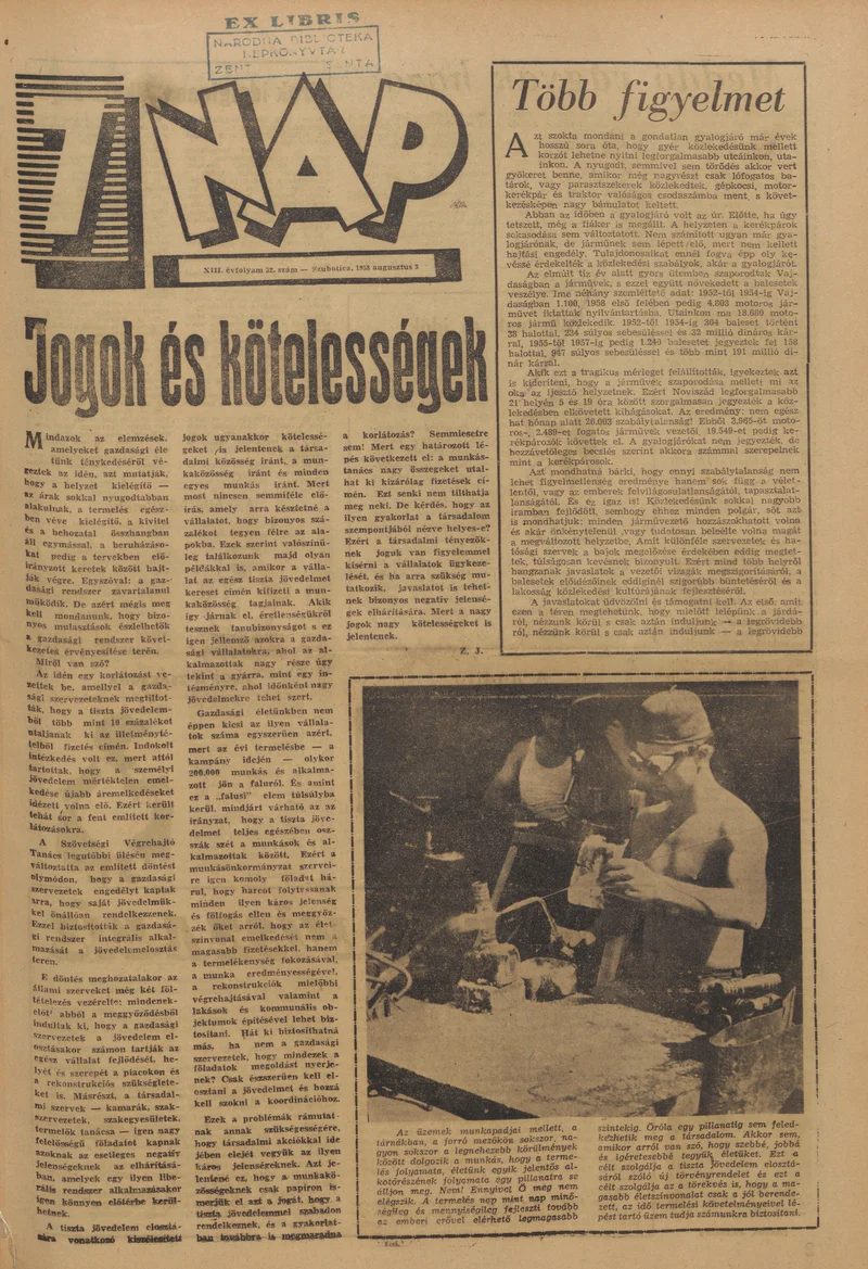 7 Nap, 13. évf. 1958. augusztus 3. 32. sz. 1–16. oldal