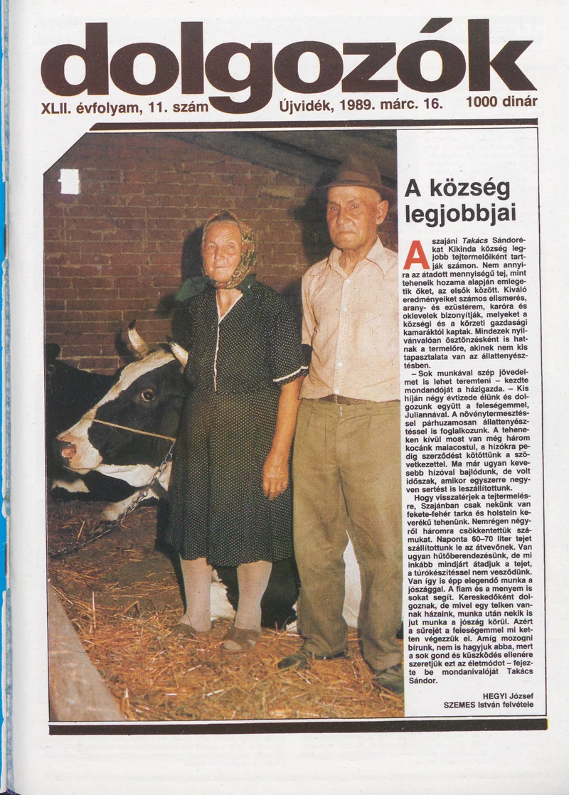 Dolgozók, 43. évf. 1989. március 16. 11. sz.