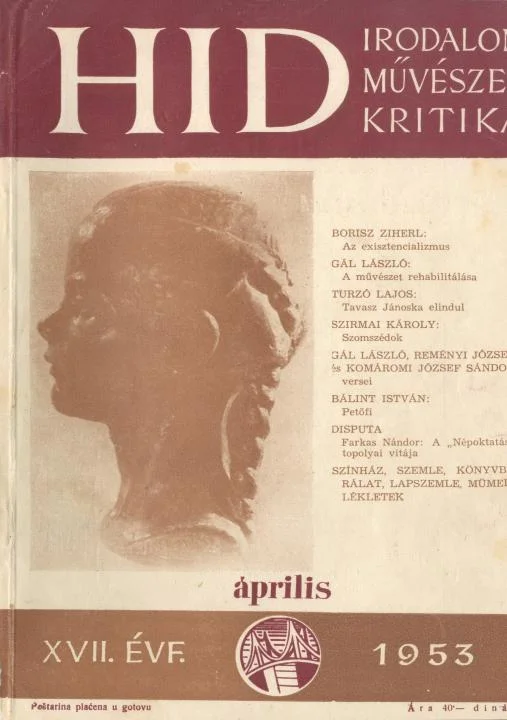 Híd, 17. évf. 1953. április. 4. sz. 233–308. oldal